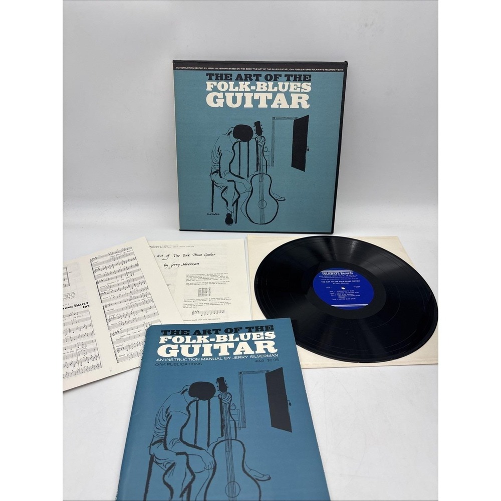 JERRY SILVERMAN: the art of the folk-blues guitar FOLKWAYS 12" LP 33 RPM VG+